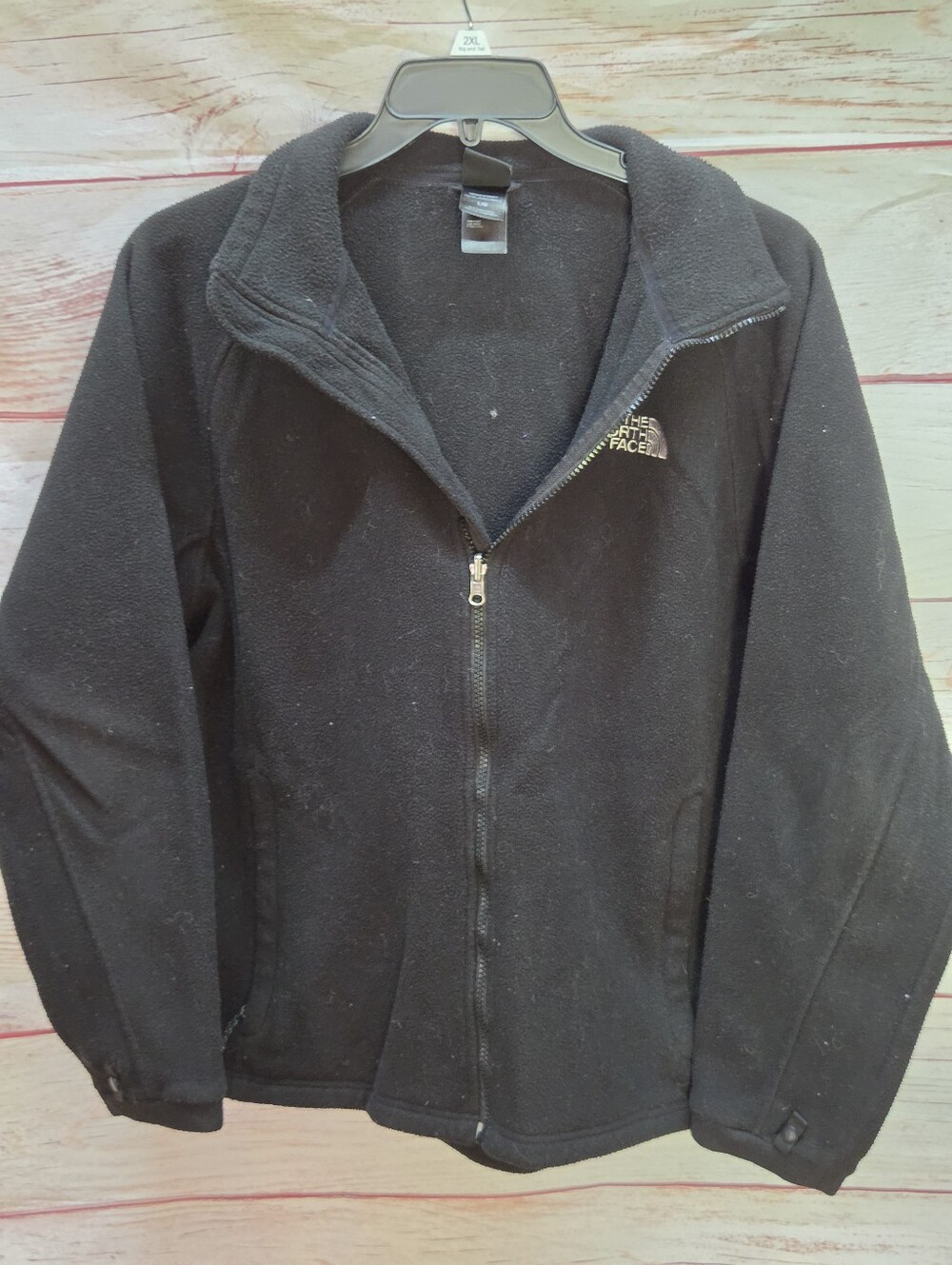 The North Face Men's Full-Zip Black Fleece Jacket Size L Regular (23x27)